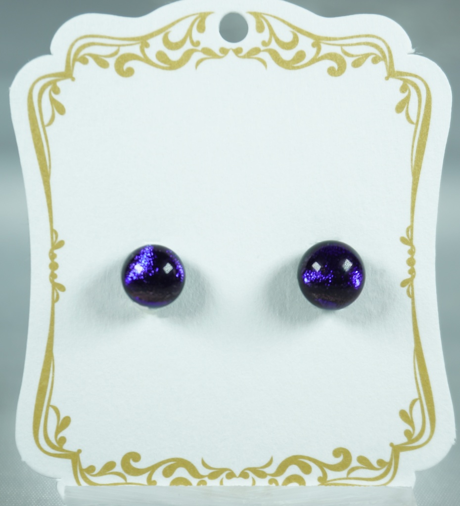 【ピアス・イヤリング・イヤーカフ】マーブルミニ/パープル