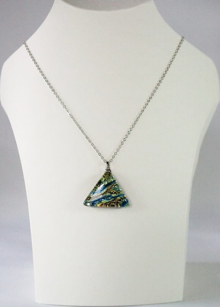ブルー×イエロー トライアングルペンダント