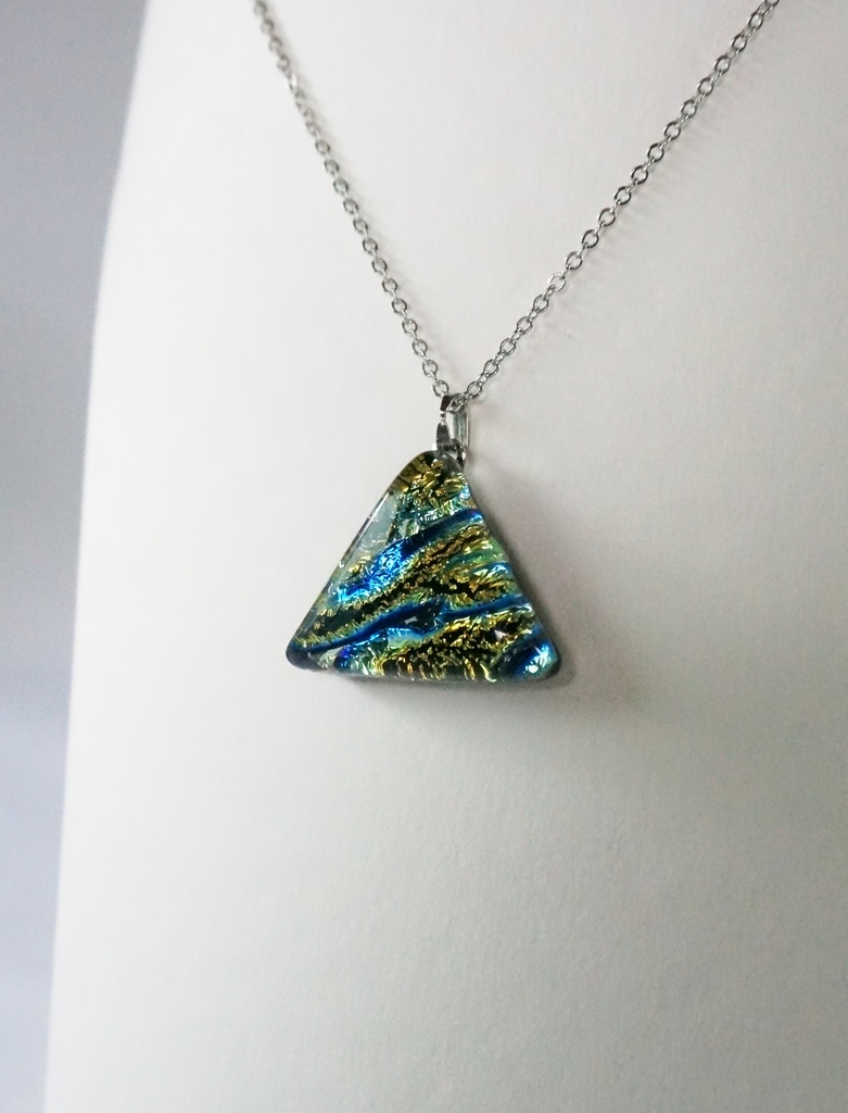 ブルー×イエロー トライアングルペンダント