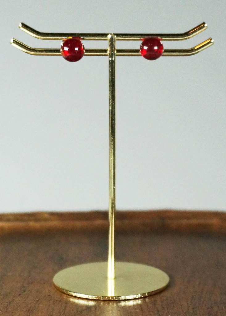 【ピアス・イヤリング・イヤーカフ】マーブルミニ/レッド