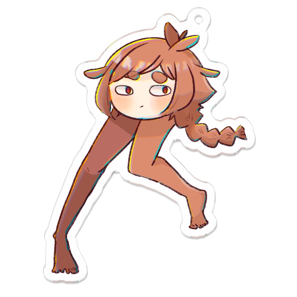 キュッと立つ脚勾玉アクキー