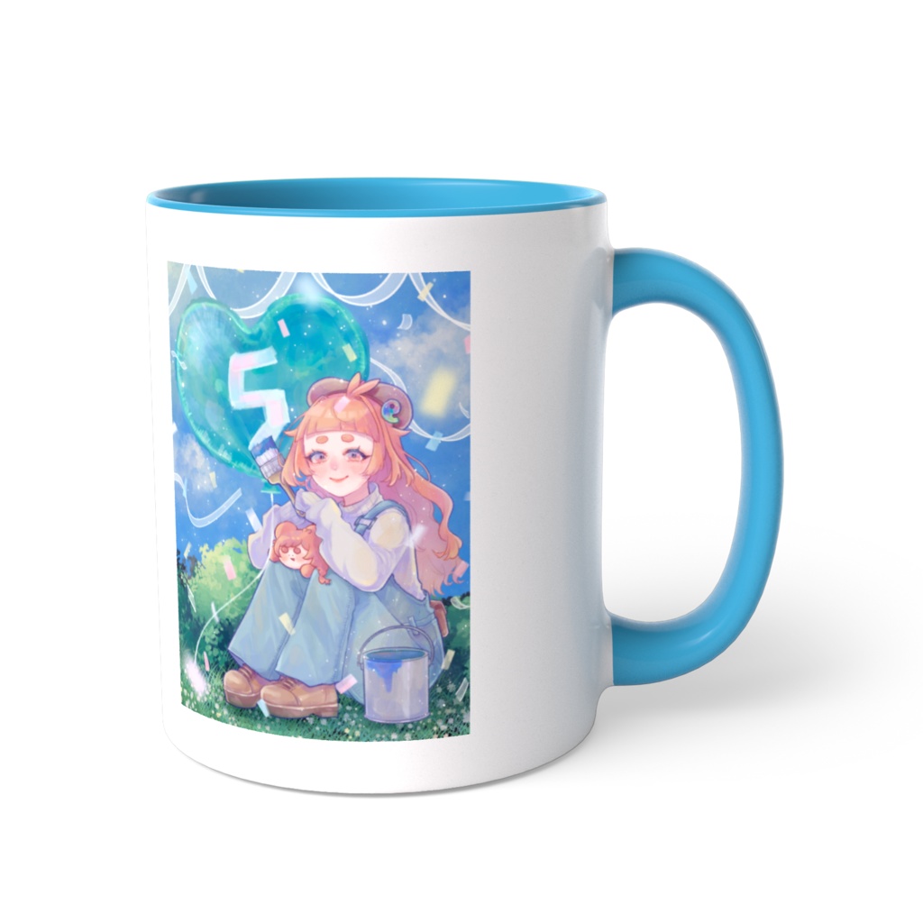 あおいろツートンカラーマグ"5周年"