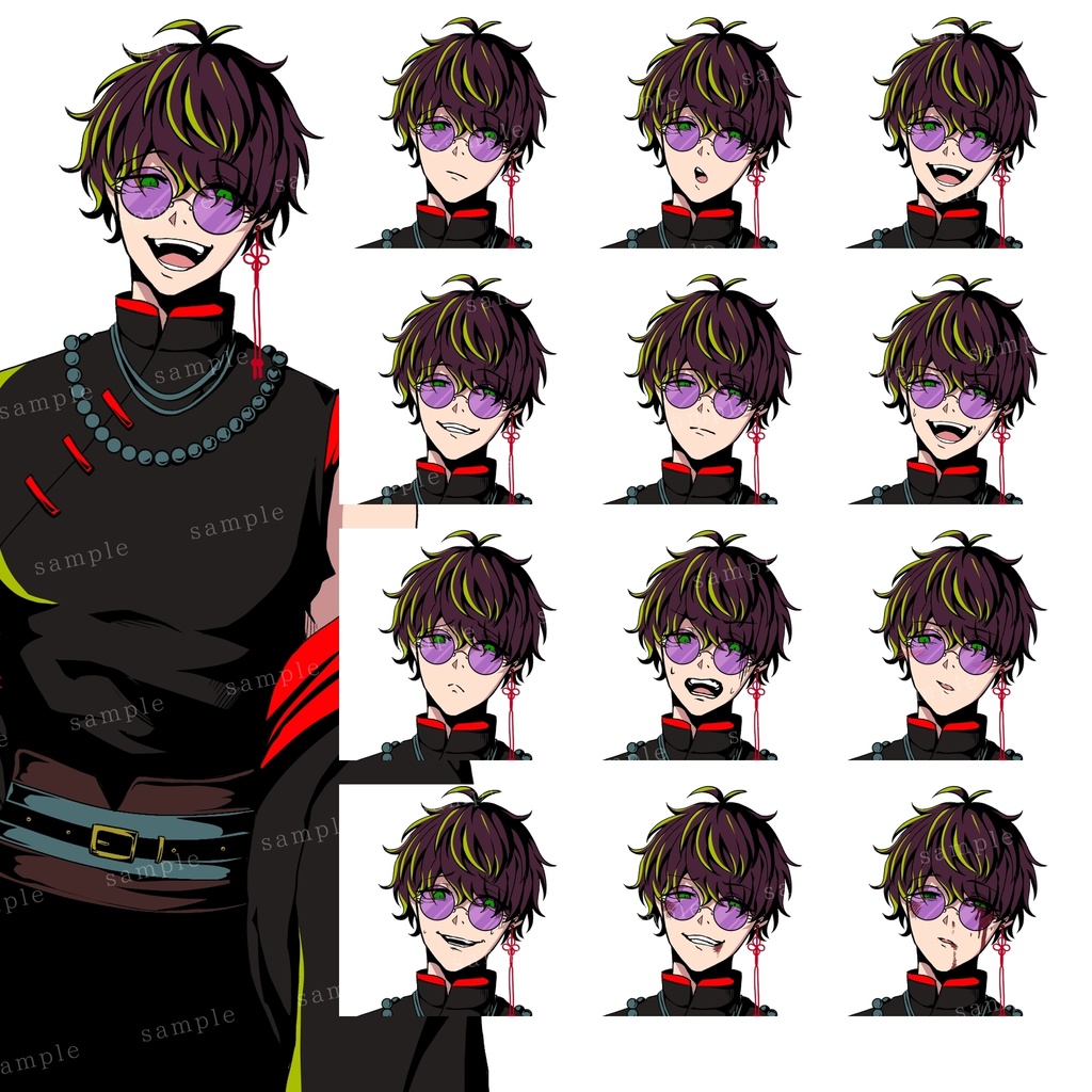 【年越しセール中!】立ち絵素材2【中華マフィア男子】