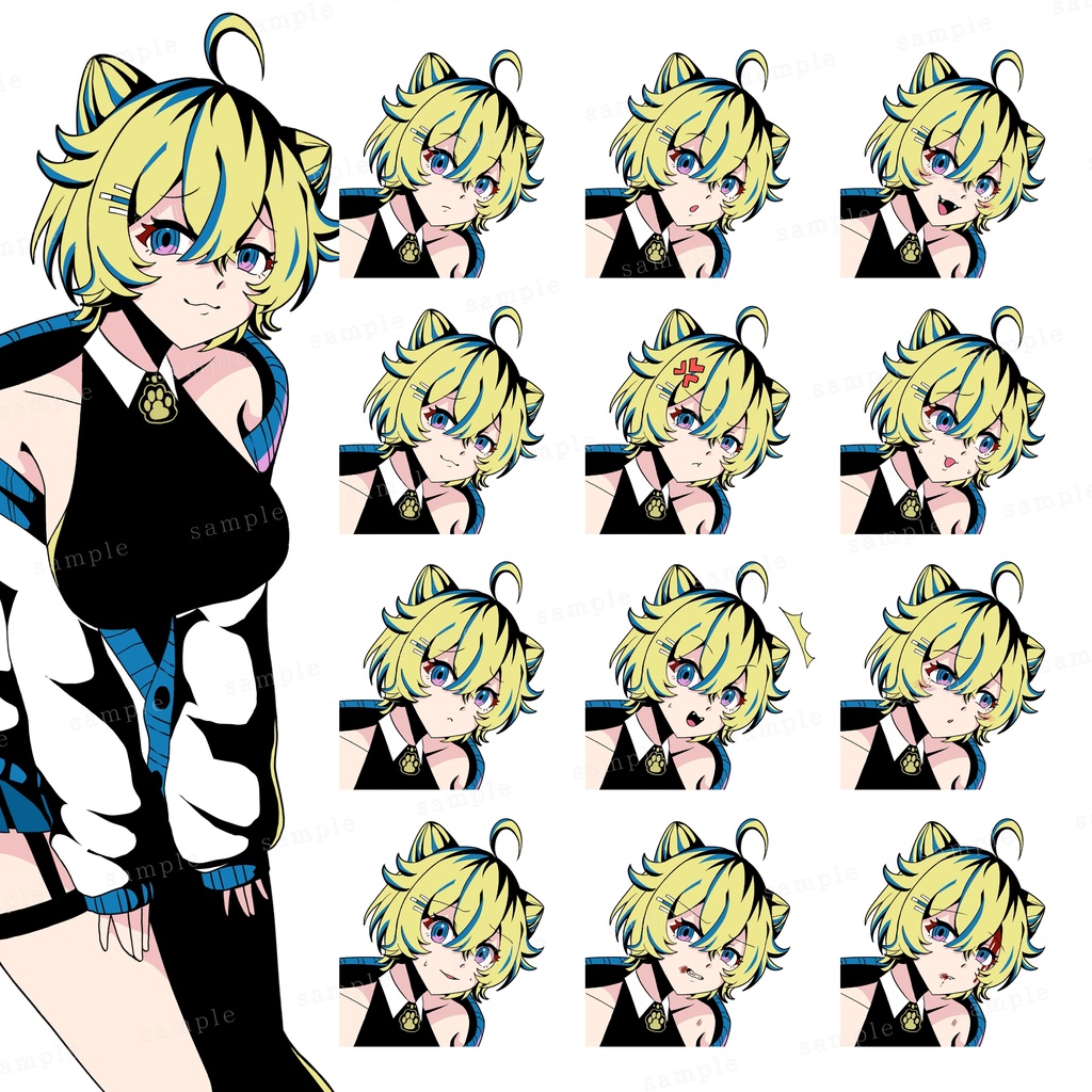 【年越しセール中!】立ち絵素材4【猫耳風女子】