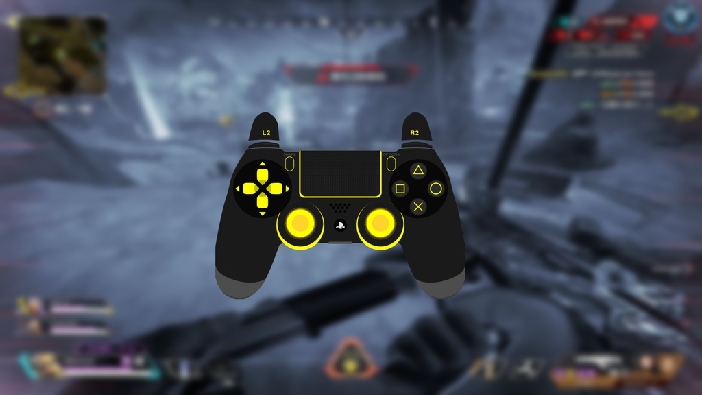 【配信】GamePAD Overlay 黄色【オーバーレイ】
