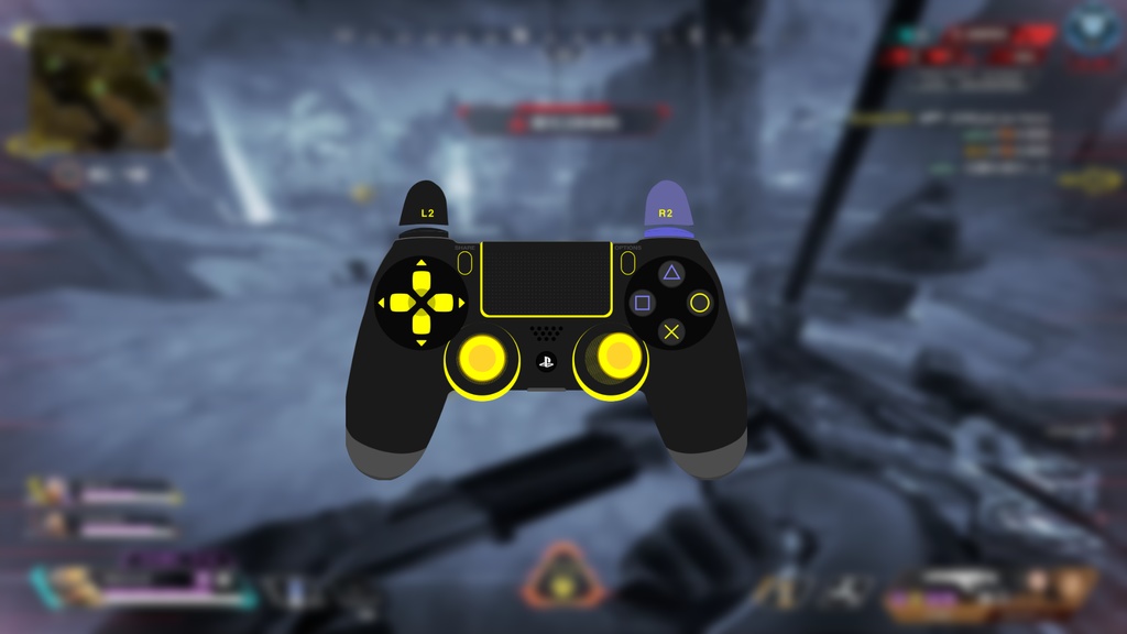 【配信】GamePAD Overlay 黄色【オーバーレイ】