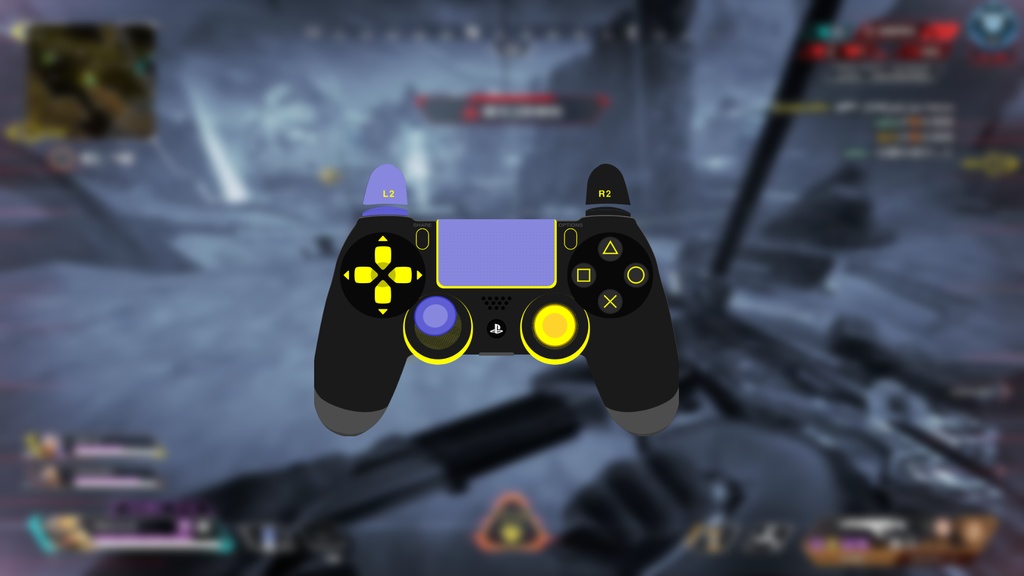 【配信】GamePAD Overlay 黄色【オーバーレイ】