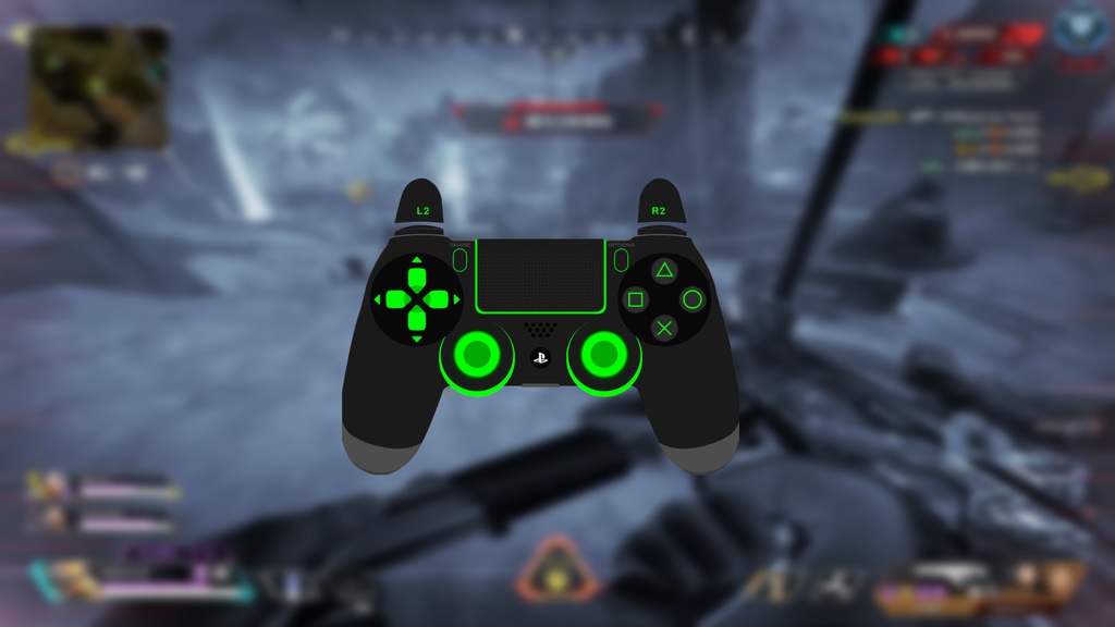 【配信】GamePAD Overlay 緑色【オーバーレイ】