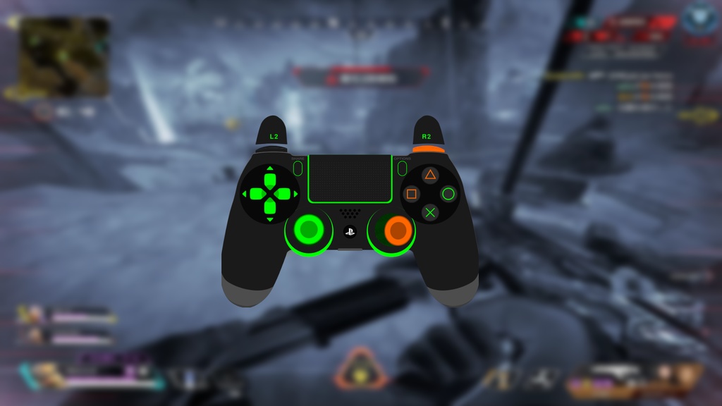 【配信】GamePAD Overlay 緑色【オーバーレイ】