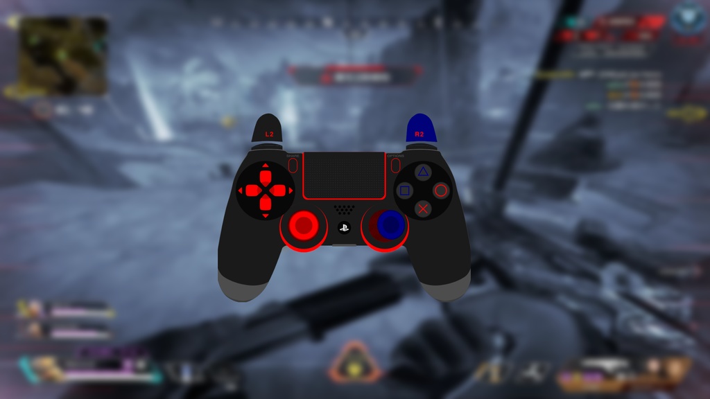 【配信】GamePAD Overlay 赤色【オーバーレイ】