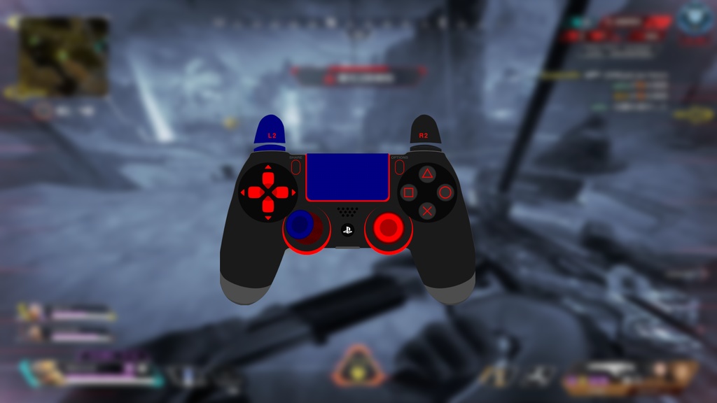【配信】GamePAD Overlay 赤色【オーバーレイ】