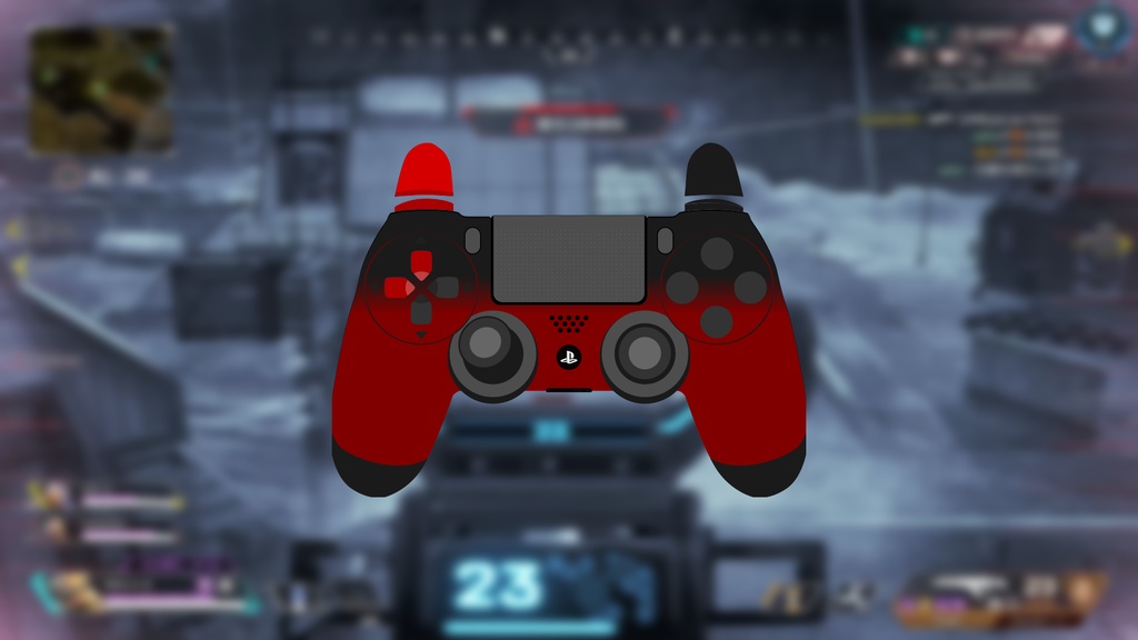 【配信】GamePAD Overlay Red&Black(赤黒色)【オーバーレイ】