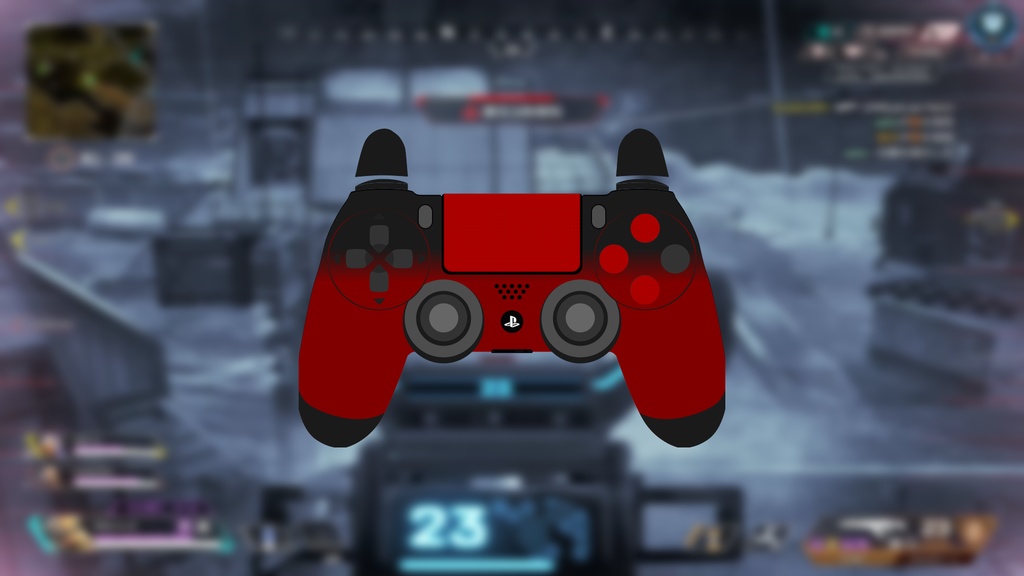 【配信】GamePAD Overlay Red&Black(赤黒色)【オーバーレイ】