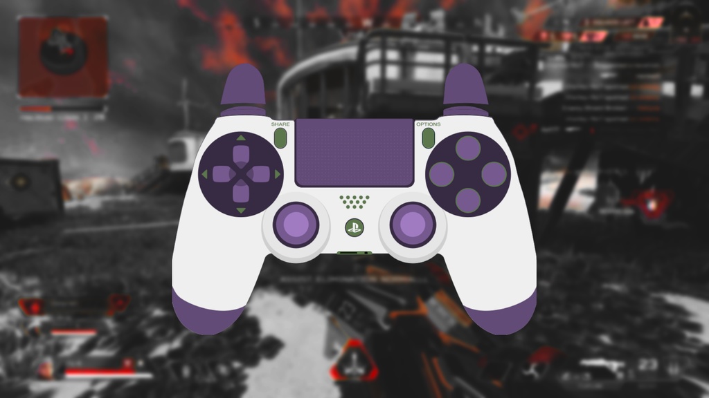【配信】GamePAD Overlay Purple Green【オーバーレイ】