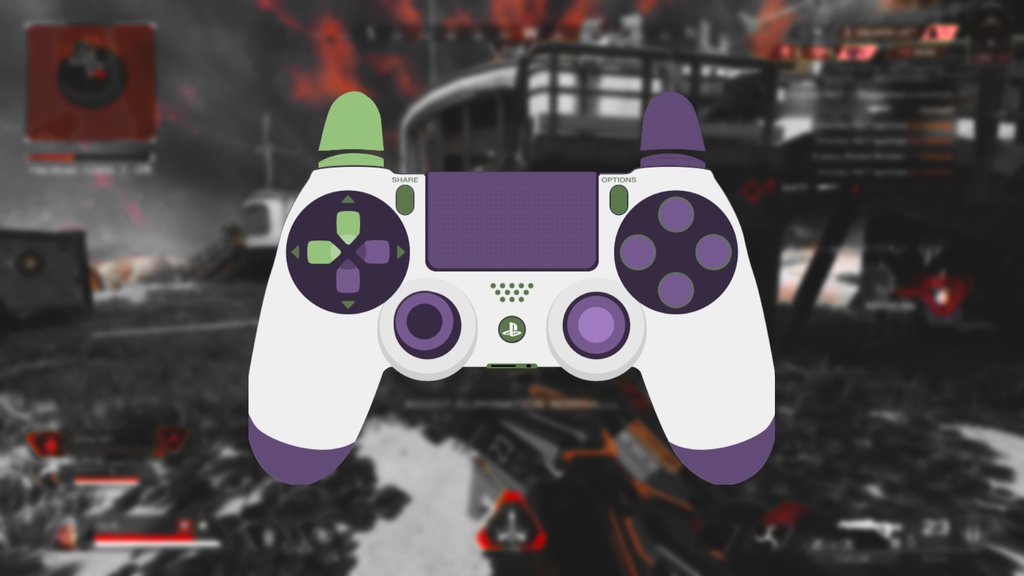 【配信】GamePAD Overlay Purple Green【オーバーレイ】