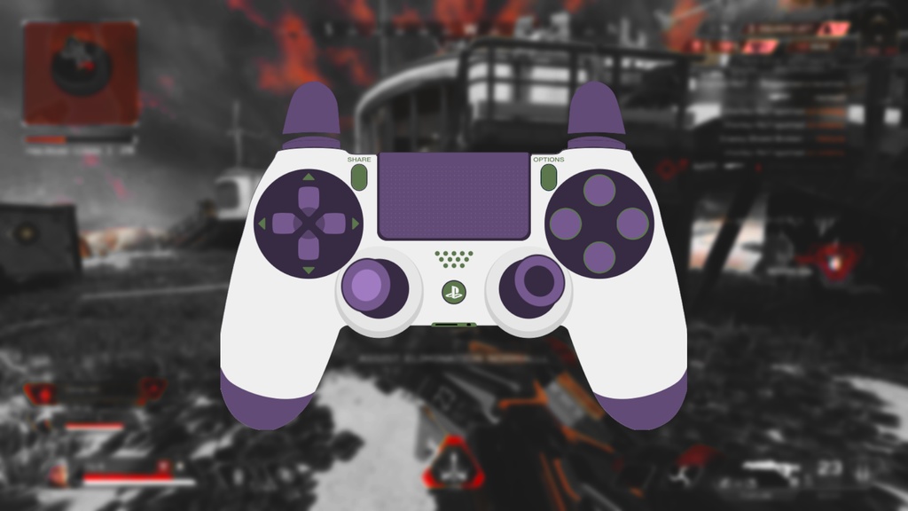 【配信】GamePAD Overlay Purple Green【オーバーレイ】
