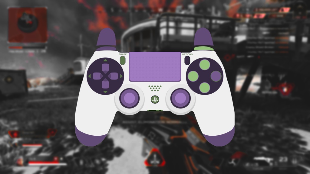 【配信】GamePAD Overlay Purple Green【オーバーレイ】