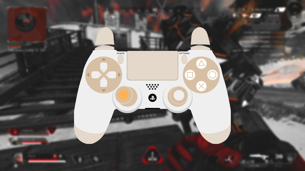 【配信】GamePAD Overlay White Orenge【オーバーレイ】