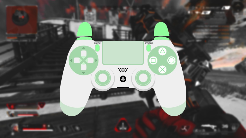 【配信】GamePAD Overlay White Green【オーバーレイ】