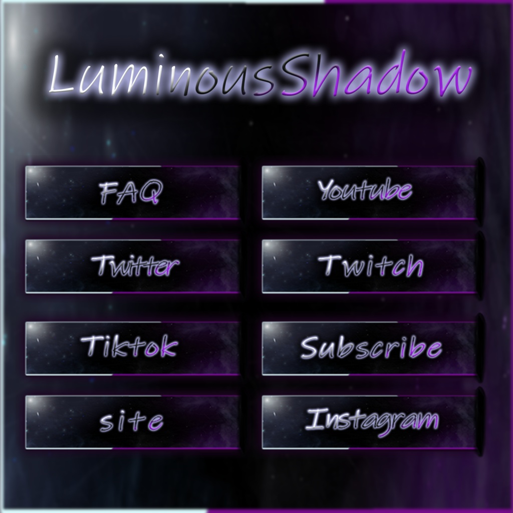 【TwitchPanel】-LuminousShadow-ツイッチパネル画像【配信】