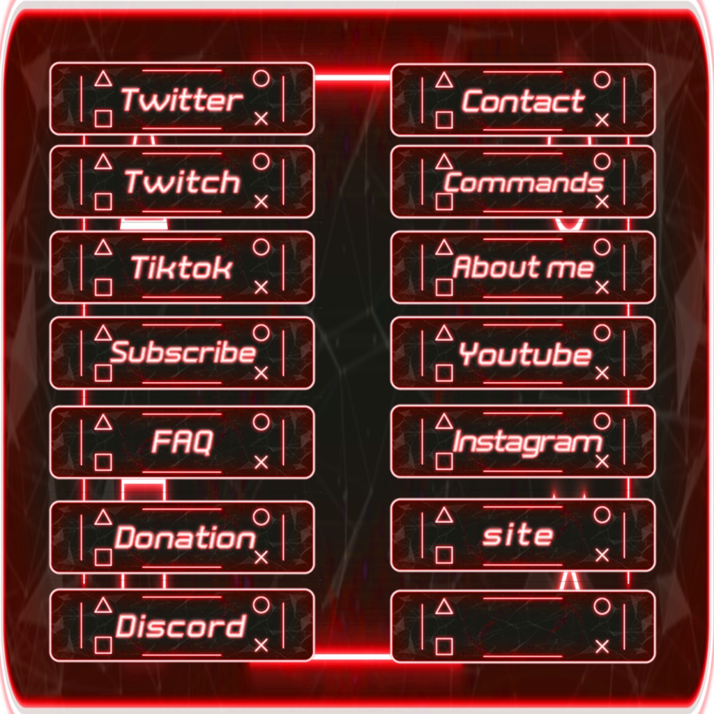 【TwitchPannel】-NeonTubes-ツイッチパネル画像【配信】