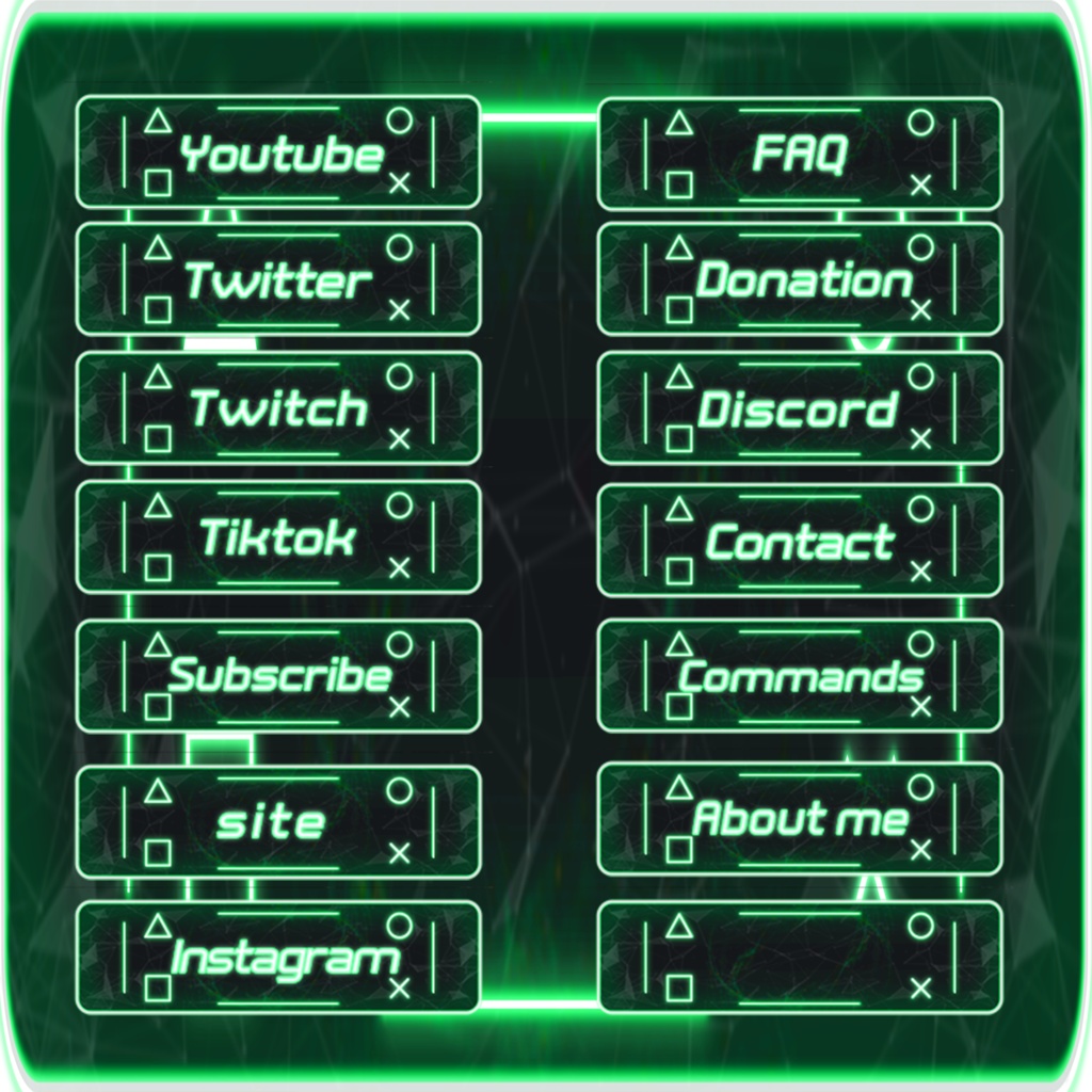 【TwitchPannel】-NeonTubes-ツイッチパネル画像【配信】