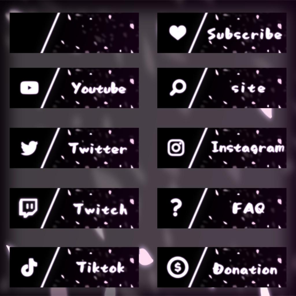 【TwitchPanel】-SAKURA- ツイッチパネル画像【配信】