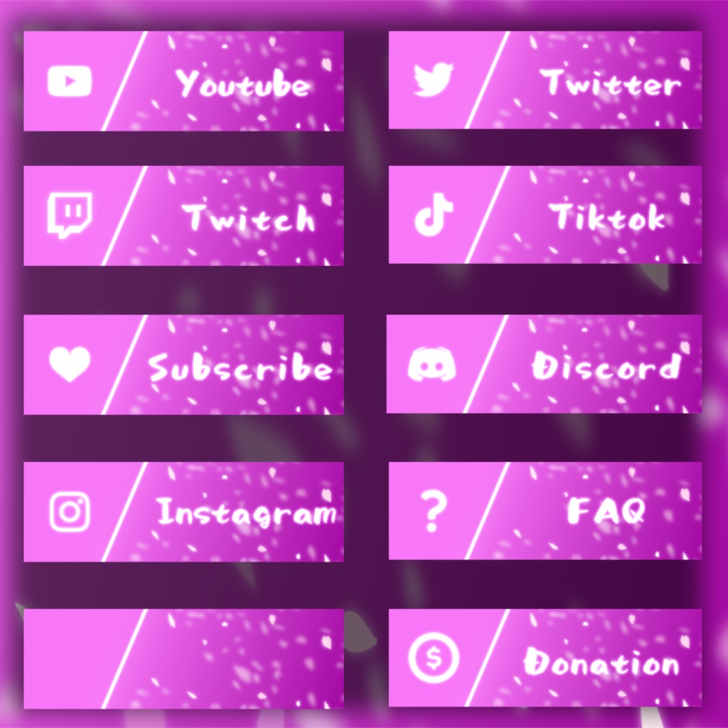 【TwitchPanel】-SAKURA- ツイッチパネル画像【配信】