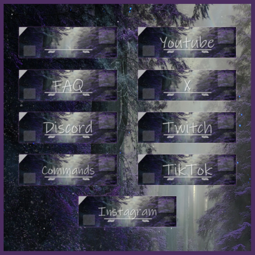 【Twitch Panel】Forest【配信素材】