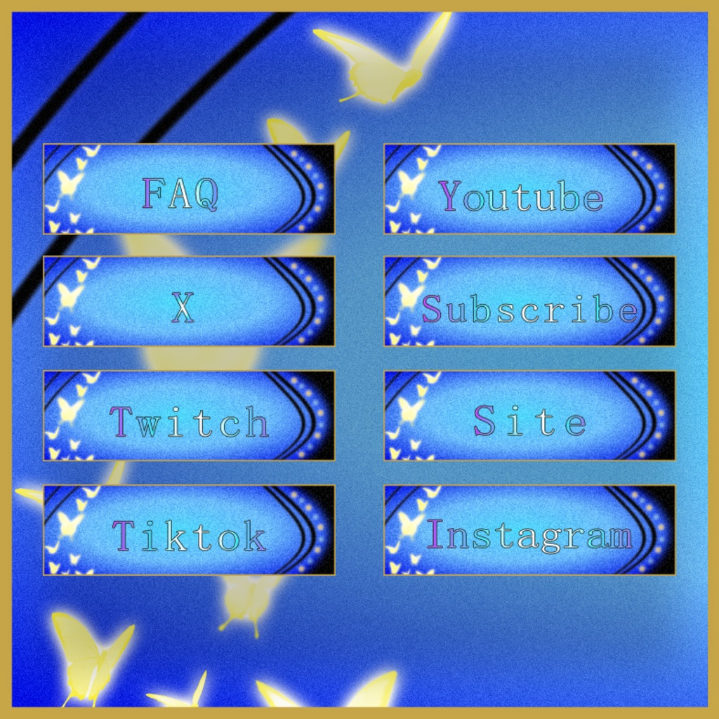 【TwitchPanel】-butterfly star- ツイッチパネル【配信】