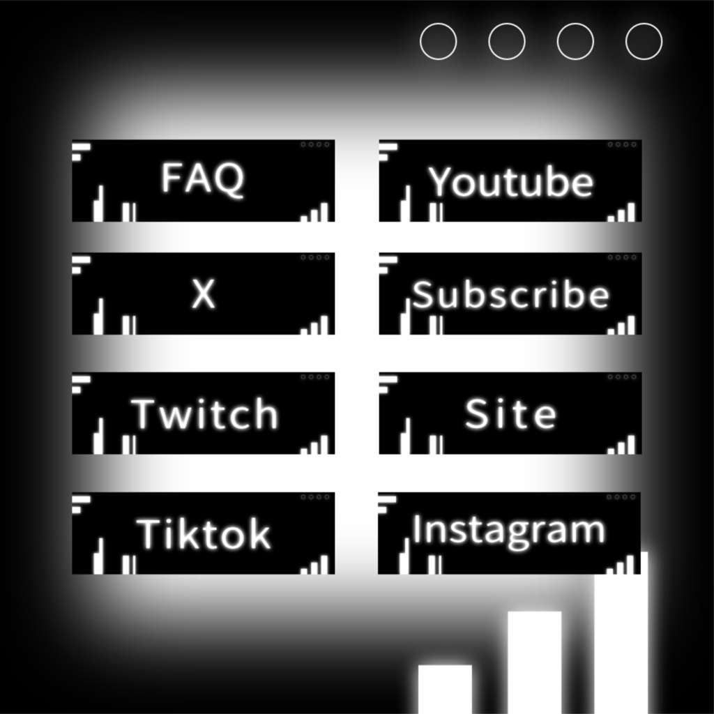【TwitchPanel】-モノクロ- ツイッチパネル【無料】