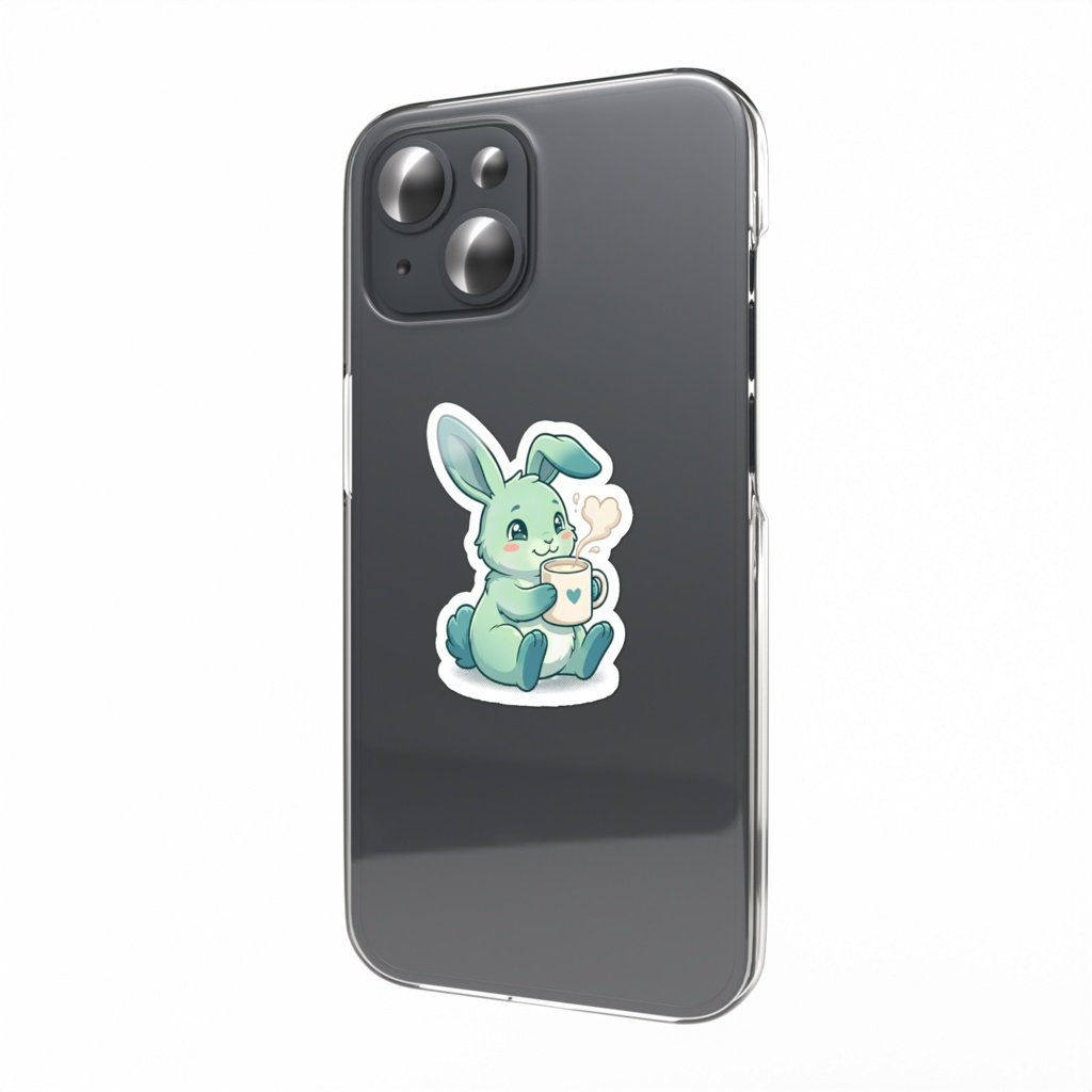 ミントバニー　スマホステッカー