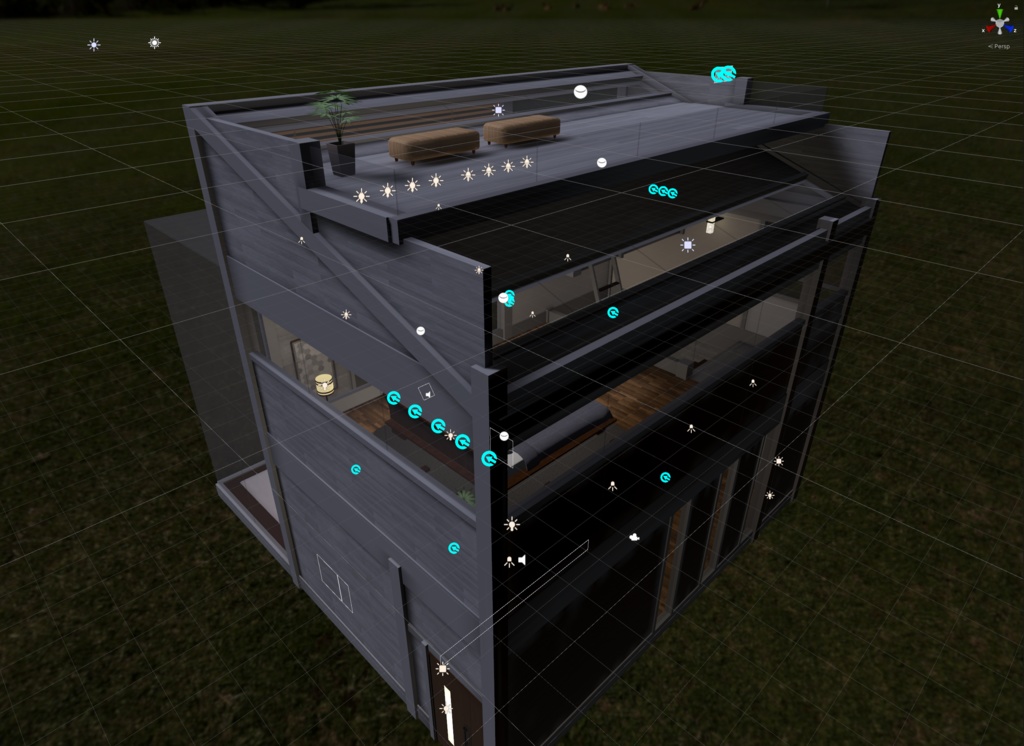 【無料】VRC向けワールドプレハブ「10x10x10m」【Unity2022対応】