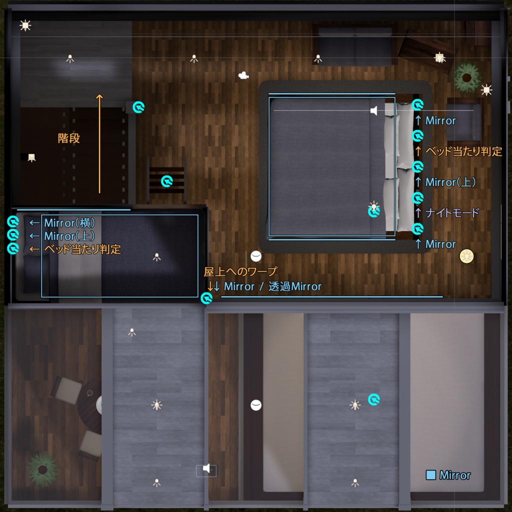 【無料】VRC向けワールドプレハブ「10x10x10m」【Unity2022対応】