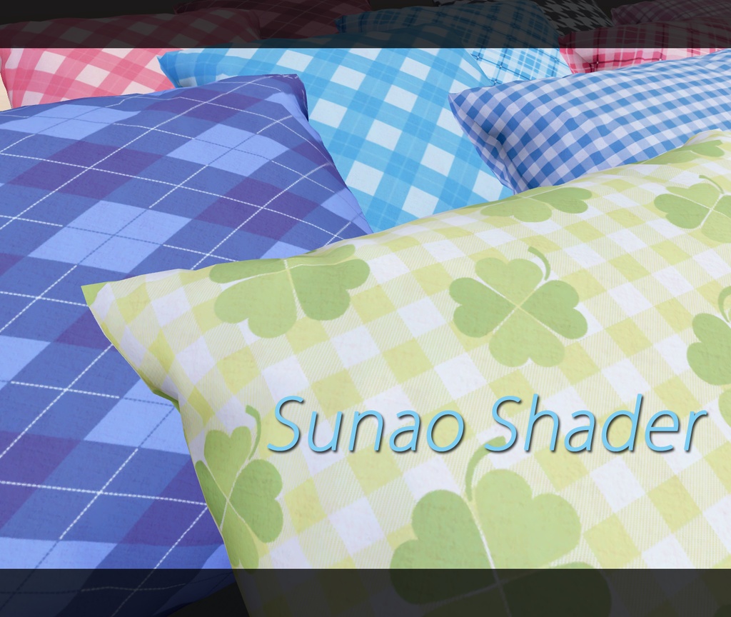 チェック柄スクエアクッション