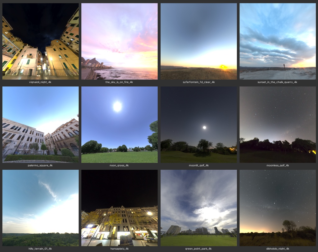 【CC0】4K HDR SKYBOX for Unity 2019(24種類)