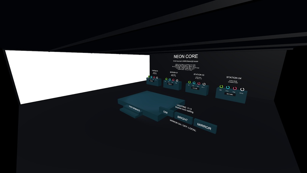 NEON CORE Yo-Yo World|4人用ルーム・両手ヨーヨー・4色【VRChat/PCVR】