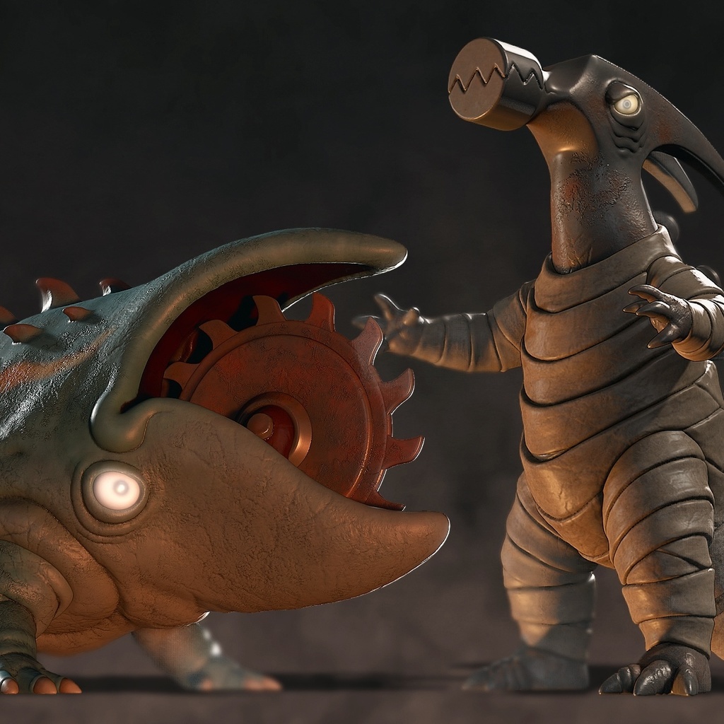 金槌怪獣ゲンノドン 対 丸鋸怪獣ノコマル