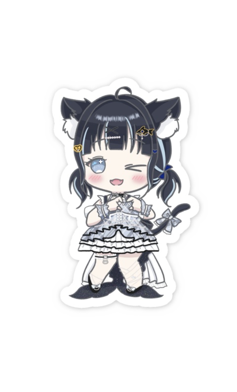 【 黒音ここ 】スマホステッカー