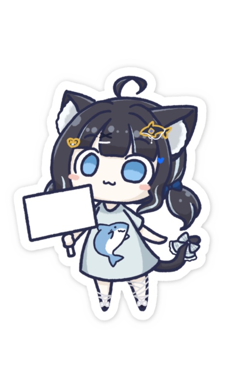 【 黒音ここ 】スマホステッカー