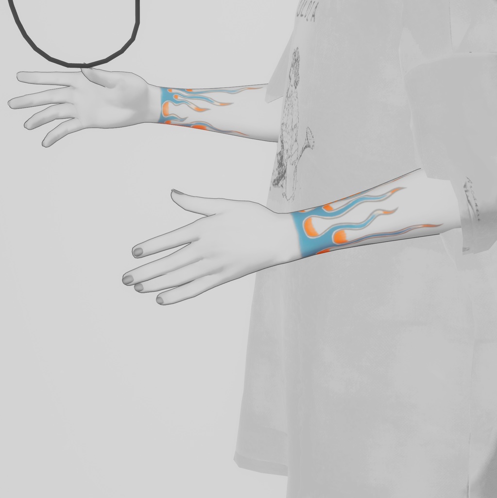 【無償版有り・VRC想定】"Rockstar" Tattoo Texture【4avatar】