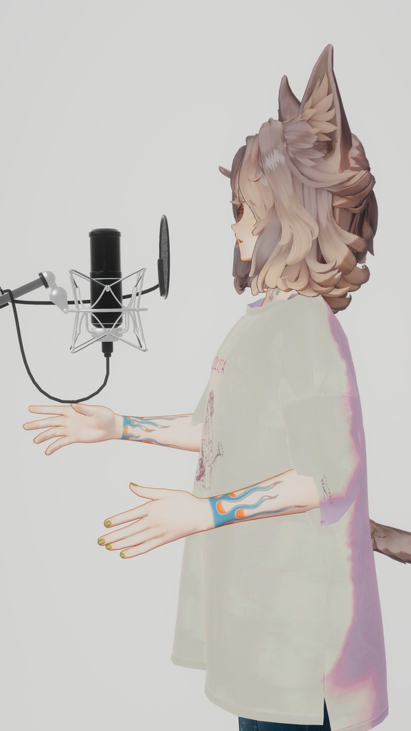 【無償版有り・VRC想定】"Rockstar" Tattoo Texture【4avatar】