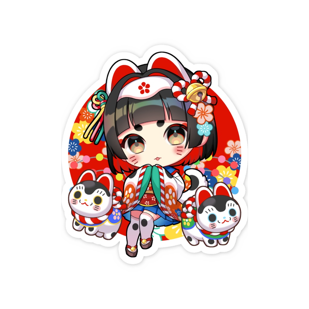 張り子がーる【ステッカー】