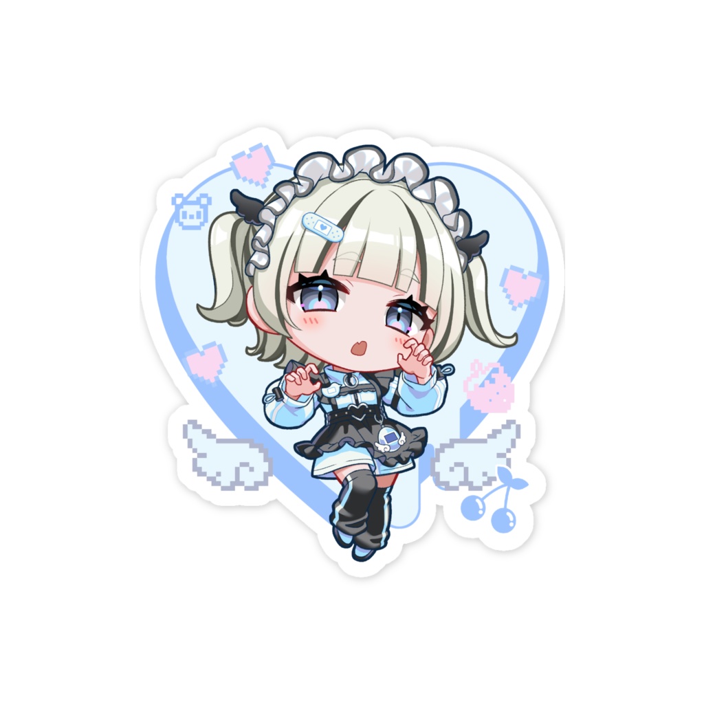 水色ジャージメイド【ステッカー】