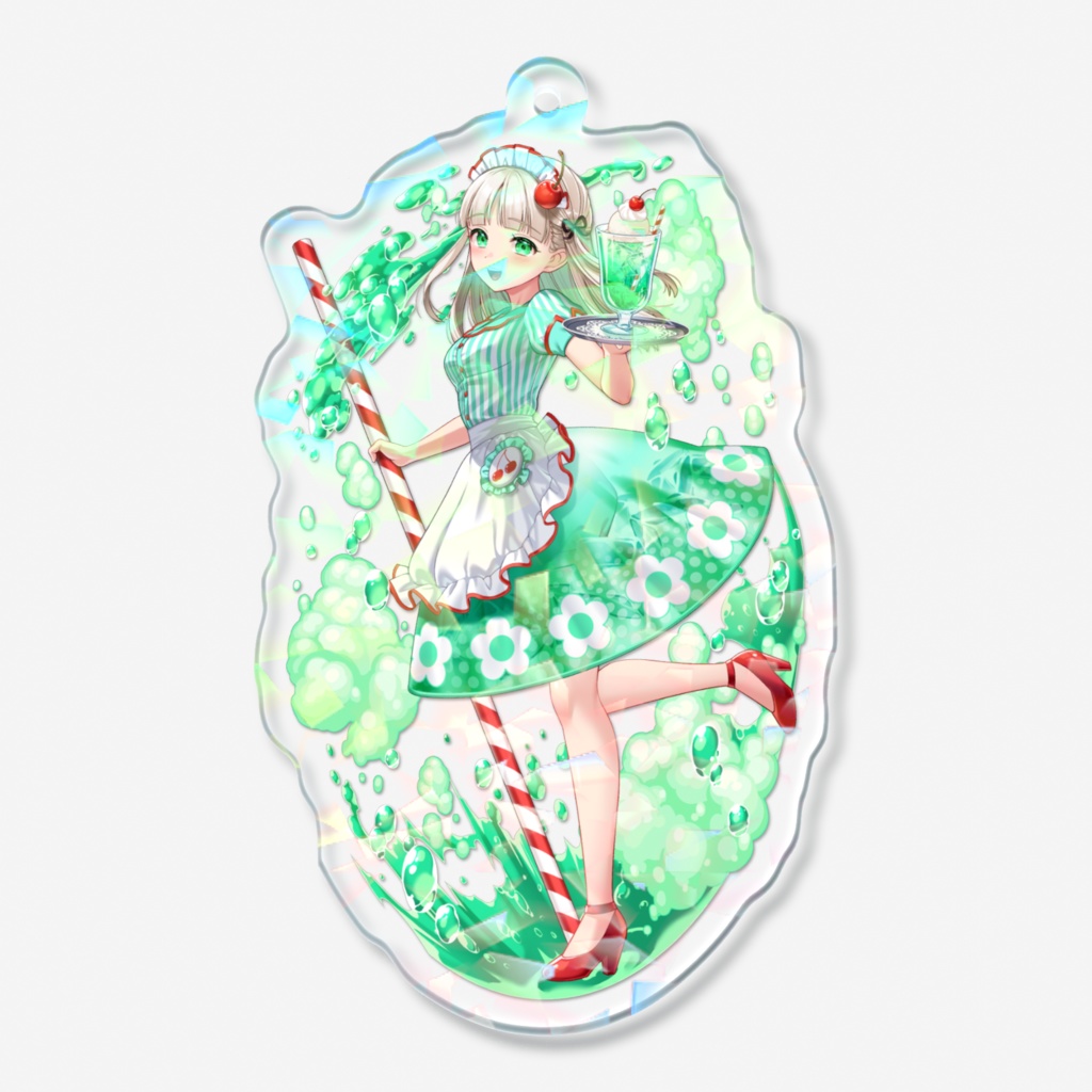 メロンソーダちゃん【ホロアクリルキーホルダー】