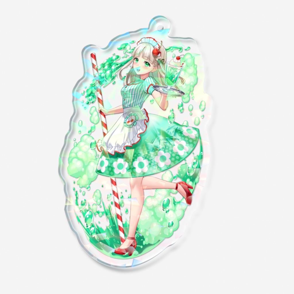 メロンソーダちゃん【ホロアクリルキーホルダー】