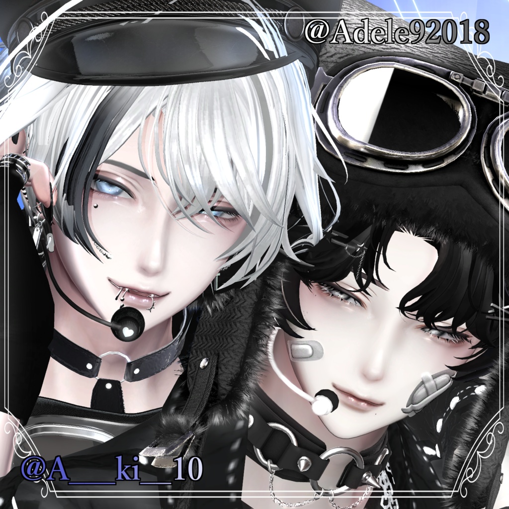 【水瀬対応】Makeup & Eyes texture 60collar +ペア用pose アイドルメイク