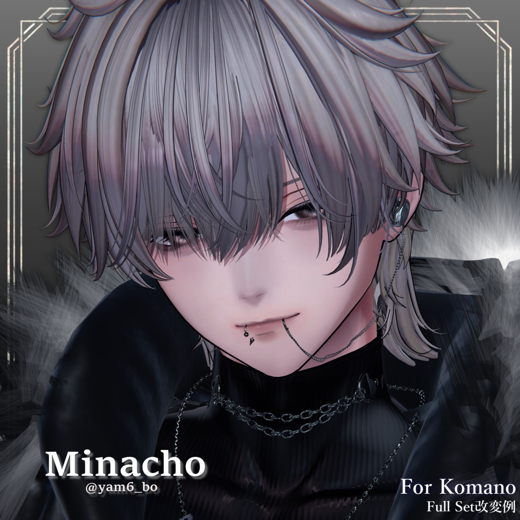 【水瀬 狛乃 怜 斑霞 対応】Makeup & Eyes texture 10collar+Ring Set 束縛メイク