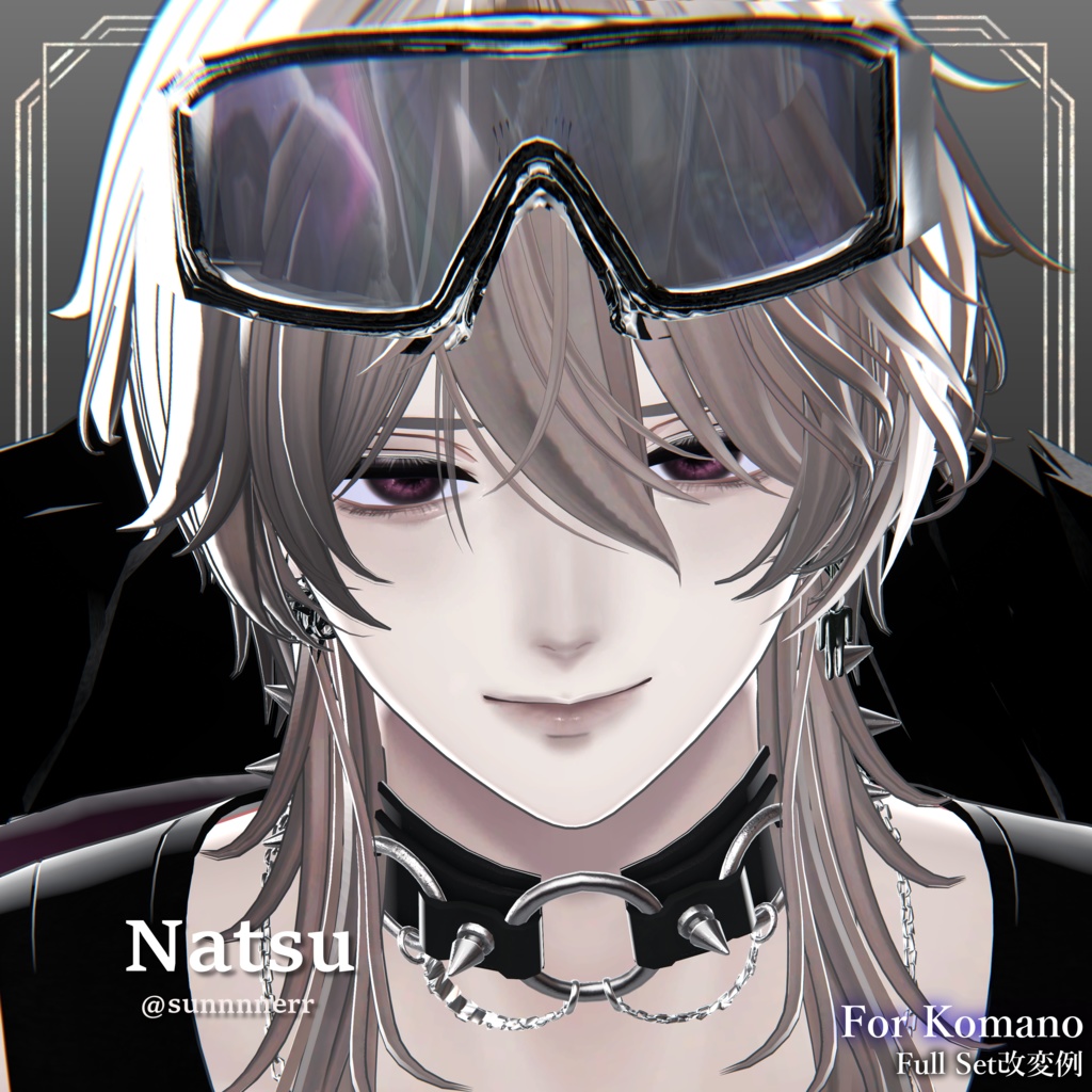 【水瀬 狛乃 怜 斑霞 対応】Makeup & Eyes texture 10collar+Ring Set 束縛メイク