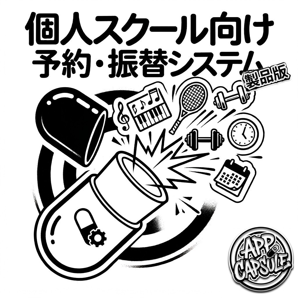 個人スクール向け 予約システム （家庭教師・ピアノ教室・パーソナルジム） GAS Webアプリ 製品版